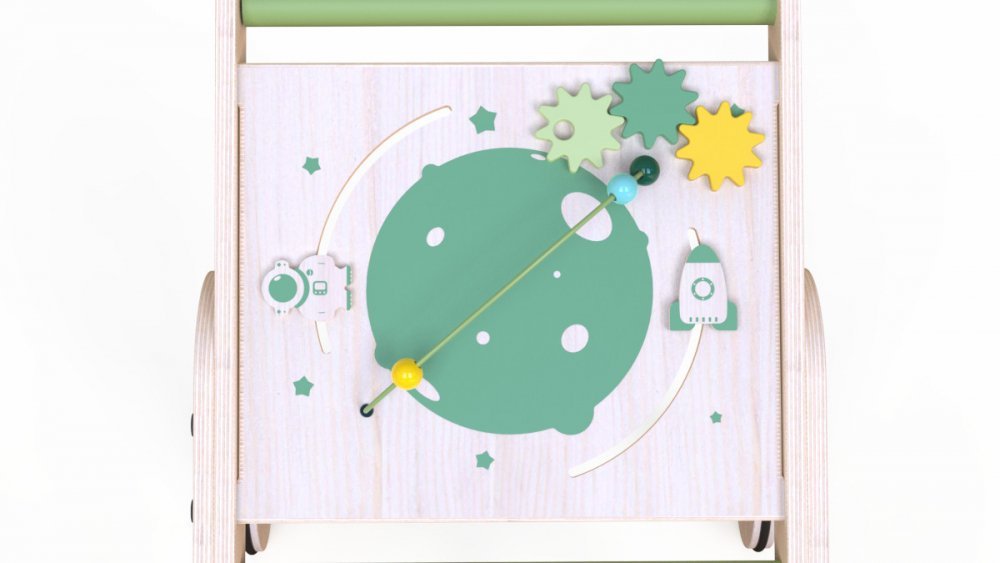 Antepremergator din lemn cu masuta de activitati 2 in 1 MamaToyz – imaginea 3