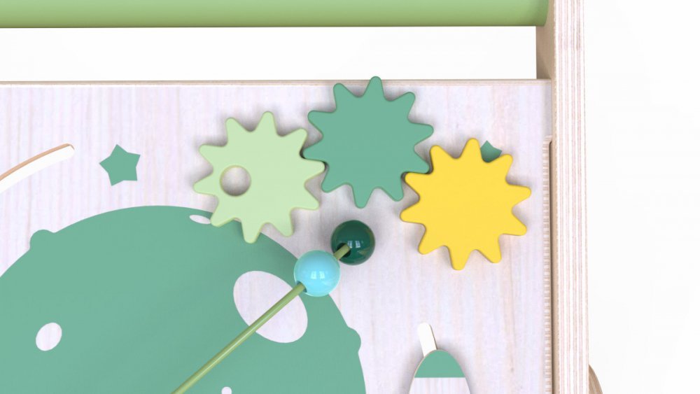 Antepremergator din lemn cu masuta de activitati 2 in 1 MamaToyz – imaginea 4
