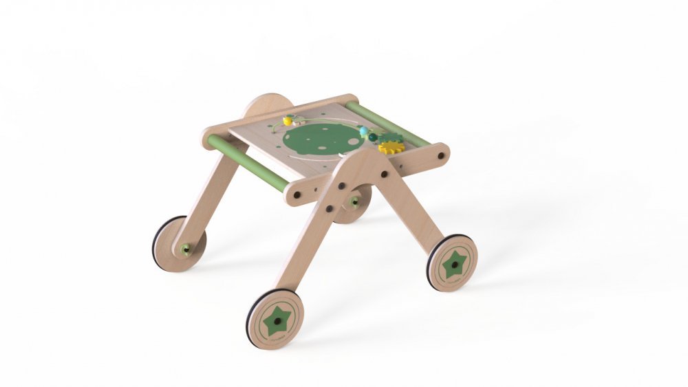 Antepremergator din lemn cu masuta de activitati 2 in 1 MamaToyz – imaginea 6