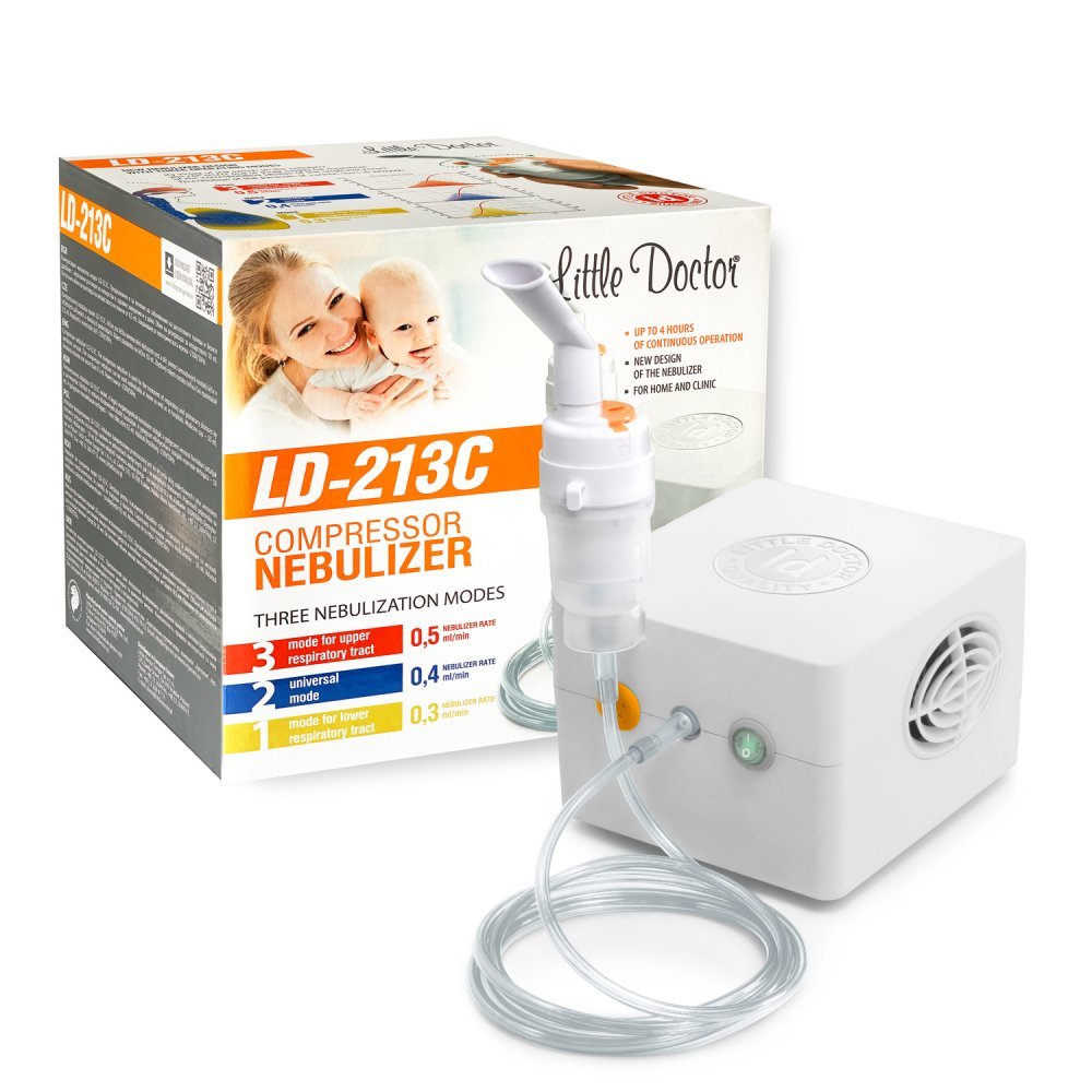 Aparat aerosoli Little Doctor LD-213C nebulizator cu compresor 3 moduri de nebulizare alb – imaginea 4