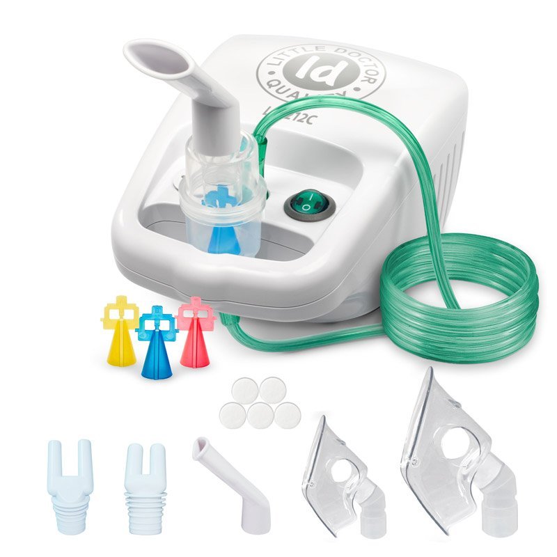 Aparat aerosoli cu compresor Little Doctor LD-212C, 3 Dispensere pentru reglarea dimensiunilor particulelor, 2 Masti – imaginea 4
