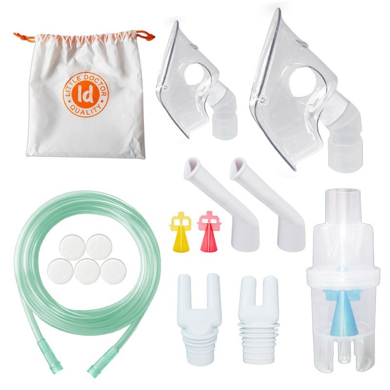Aparat aerosoli cu compresor Little Doctor LD-212C, 3 Dispensere pentru reglarea dimensiunilor particulelor, 2 Masti – imaginea 2