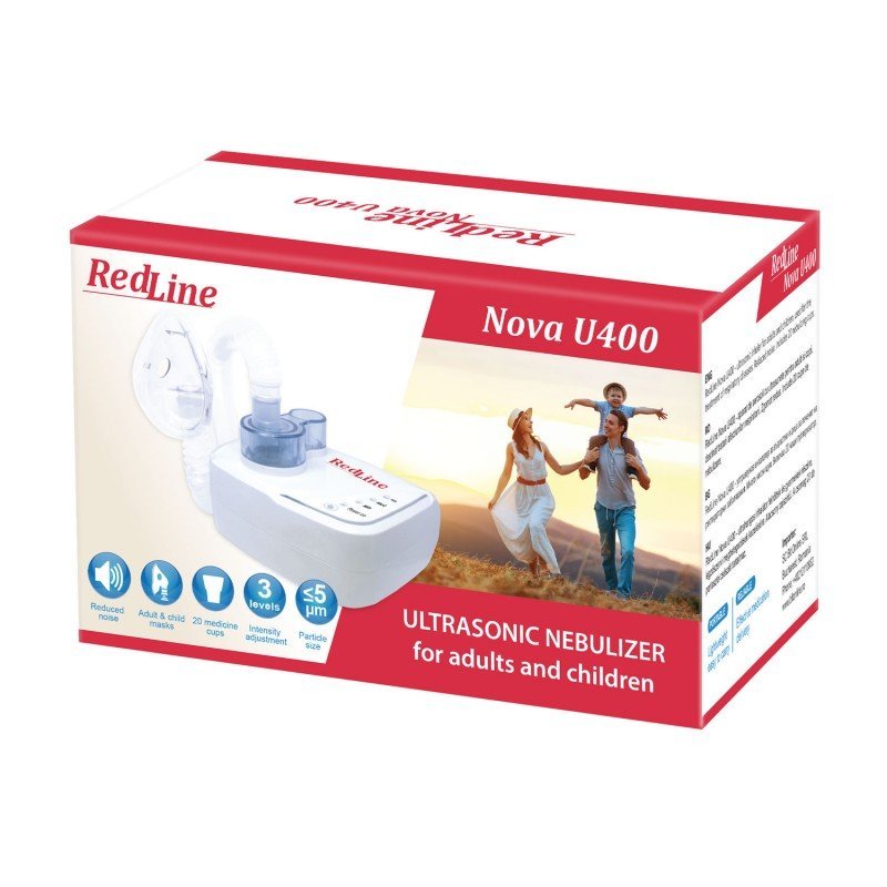 Aparat aerosoli cu ultrasunete RedLine Nova U400, 3 moduri de nebulizare pentru adulti si copii – imaginea 2