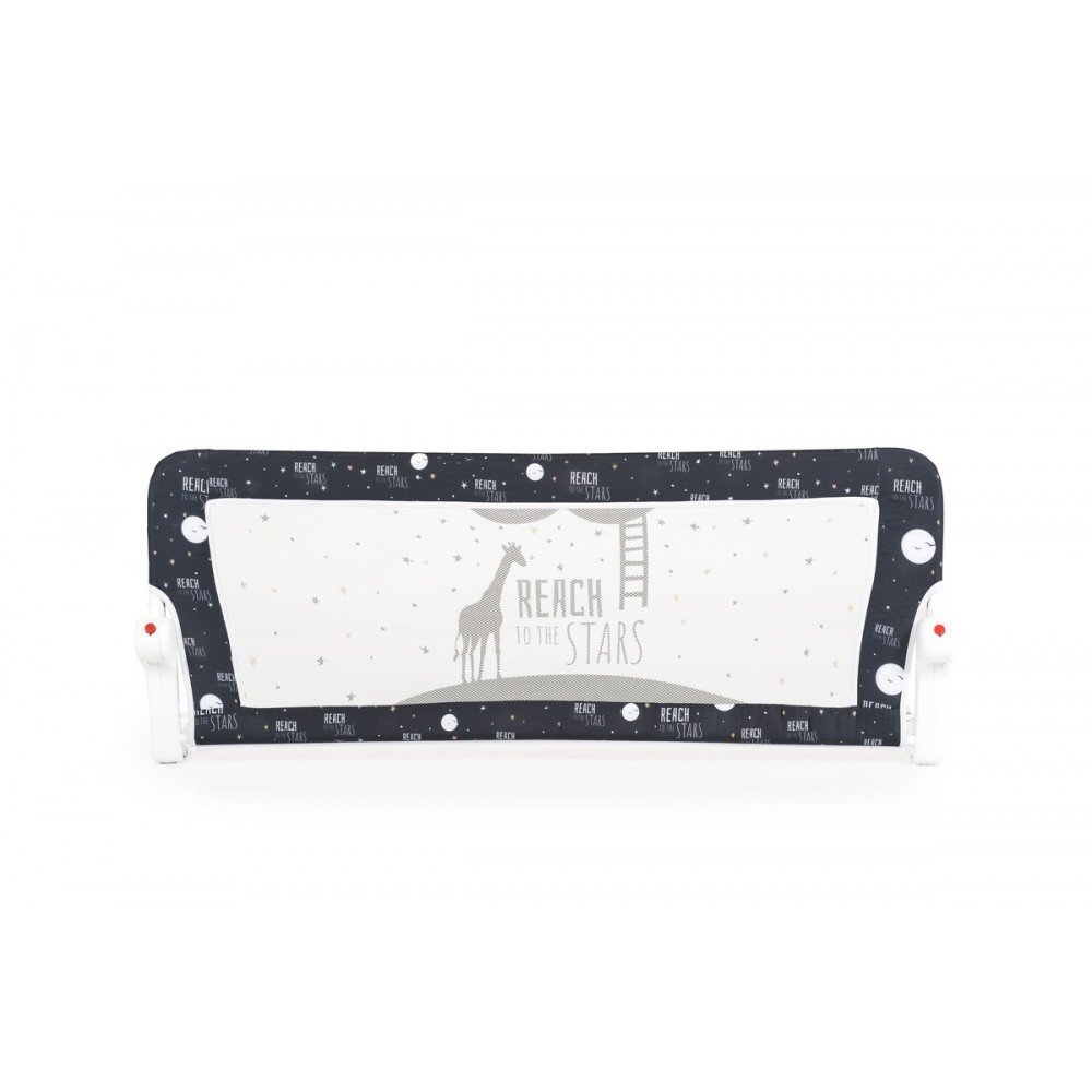 Bariera de protectie pentru pat rabatabila Moni 120 cm Stars Black – imaginea 2
