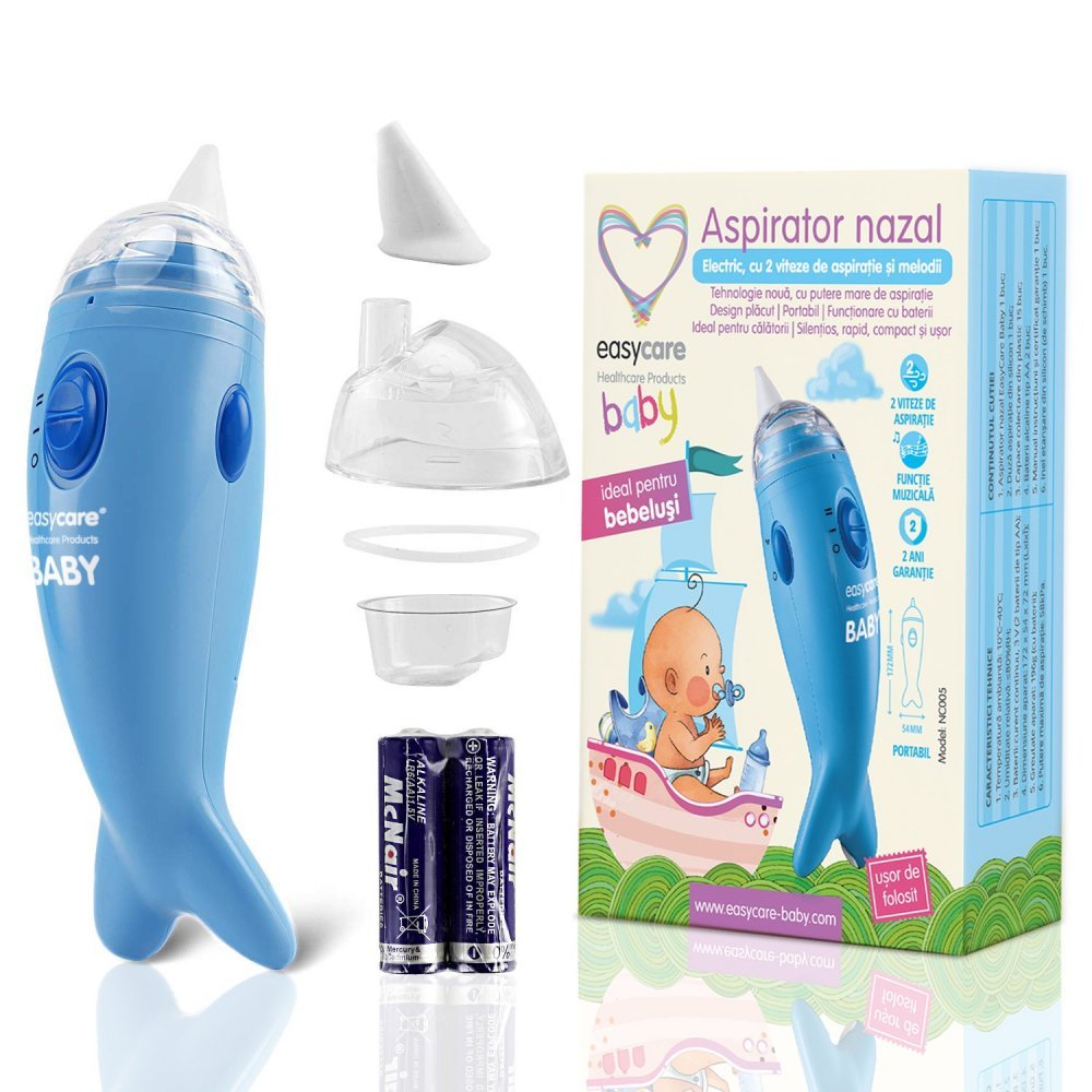 Aspirator nazal electric EasyCare Baby cu 2 viteze de aspiratie si melodii – imaginea 5