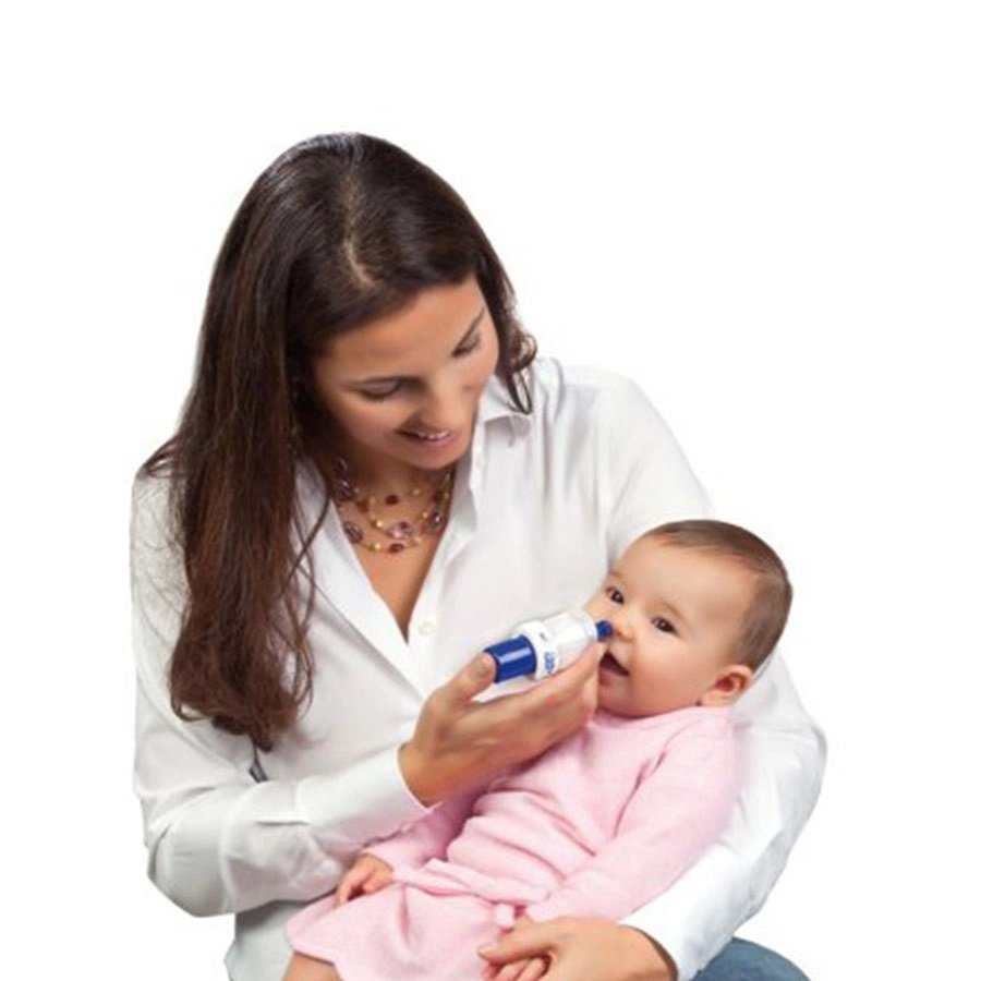 Aspirator nazal manual Flaem Baby pentru bebelusi si copii albalbastru AC0423P – imaginea 3