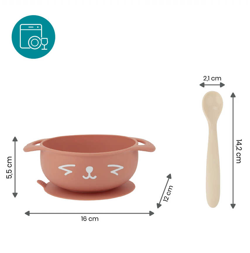 Set de hranire Taste Isy din silicon Vulpita Babymoov – imaginea 3