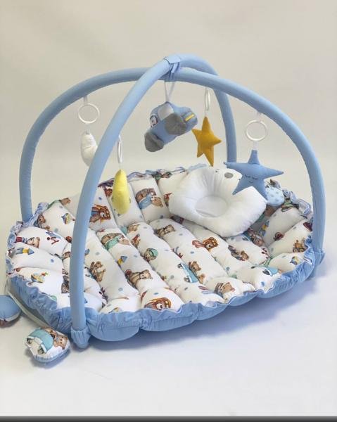 Babynest 2 in 1 MyKids Simple Blue – imaginea 2