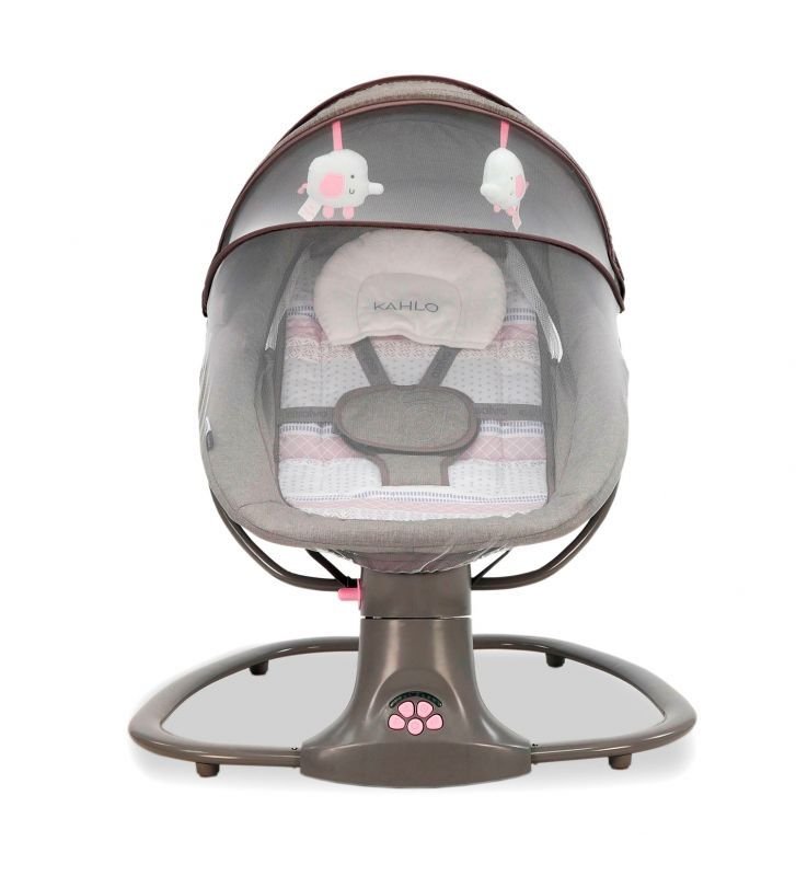 Balansoar electric Khalo, bluetooth, telecomanda, centura siguranta, timer oprire automata, spatar reglabil, 67 x 51 x 62 cm – imaginea 4