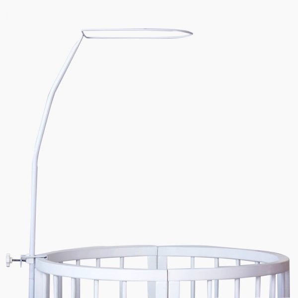 Baldachin din tul pentru patut bebe Sweet Dreams White 160 x 600 cm suport prindere inclus – imaginea 3