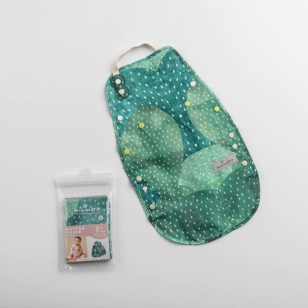 Baveta bebelusi 2 in 1 Miniware Catch Cover Prickly Pear – imaginea 6