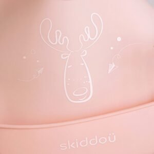 Baveta din silicon Skiddou Smekke Keep Pink