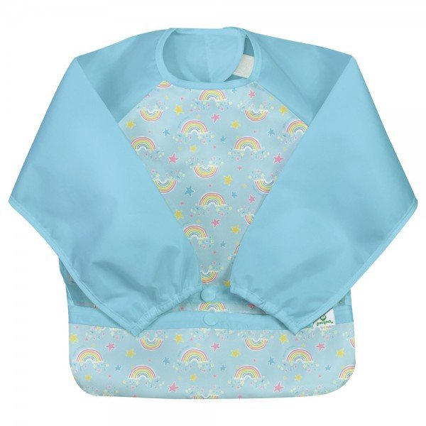 Bavetica multifunctionala cu maneci lungi Green Sprouts Aqua Rainbows 12-24 luni – imaginea 3
