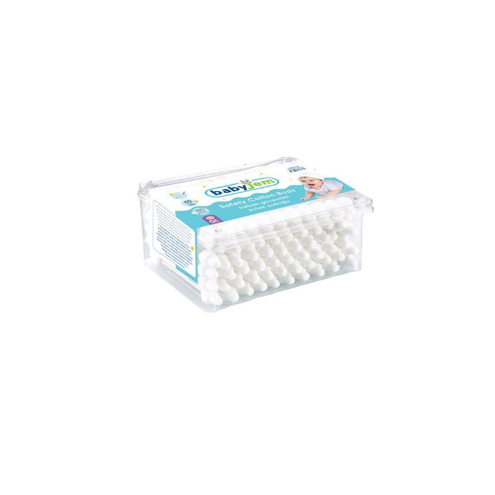 Betisoare de urechi cu protectie pentru bebelusi si copii 60 buc BabyJem – imaginea 3