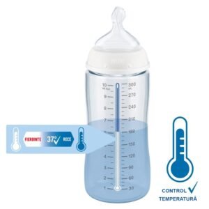 Biberon Nuk First Choice PP 300 ml tetina silicon M 6-18 luni Mickey rosu