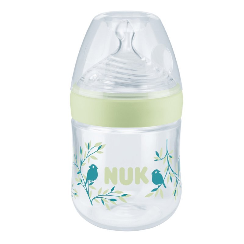 Biberon Nuk Nature Sense PP 150 ml tetina silicon S 0-6 luni verde – imaginea 2