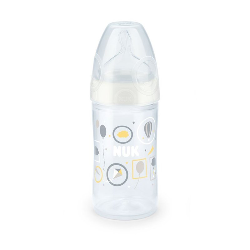 Biberon Nuk New Classic 150 Ml Tetina Silicon 0-6 luni Alb
