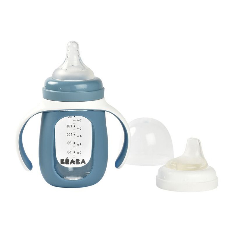 Biberon de invatare 2 in 1 Beaba 210 ml Windy Blue – imaginea 6