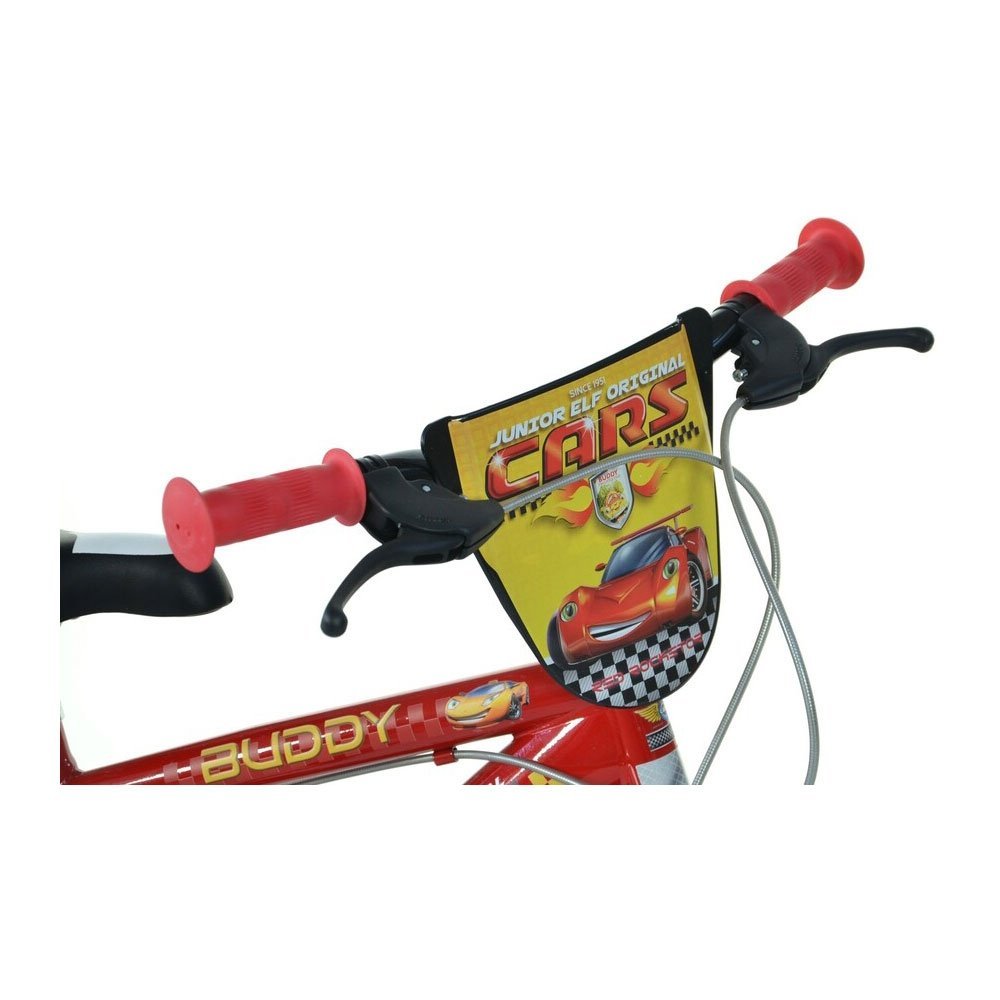 Bicicleta copii Dino Bikes Cars 16 inch, varsta 6-8 ani, inaltimea 107-125 cm, anvelope gonflabile, frana de mana roata din fataspate, suport cu sticla de apa, frana de mana roata din fataspate – imaginea 3