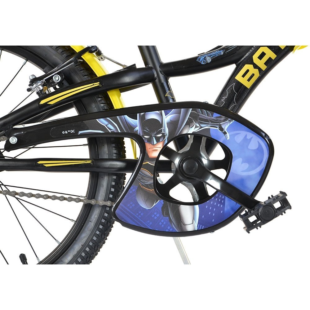 Bicicleta copii Dino Bikes Batman 20 inch, varsta 7-11 ani, inaltimea 120-145 cm, frana de mana pe roata fataspate, suport cu sticla de apa, cric, claxon pe ghidon, rotile sunt prevazute cu reflectoare, anvelope gonflabile – imaginea 2