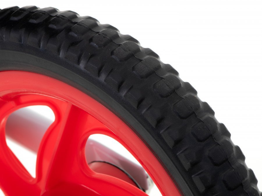 Bicicleta copii fara pedale Viko Red 11 inch, varsta 3-6 ani, inaltimea de 85-100 cm, roti din material EVA rezistent,  inaltime sezut reglabila 30-42 cm, sarcina maxima de pana la 30 kg – imaginea 5