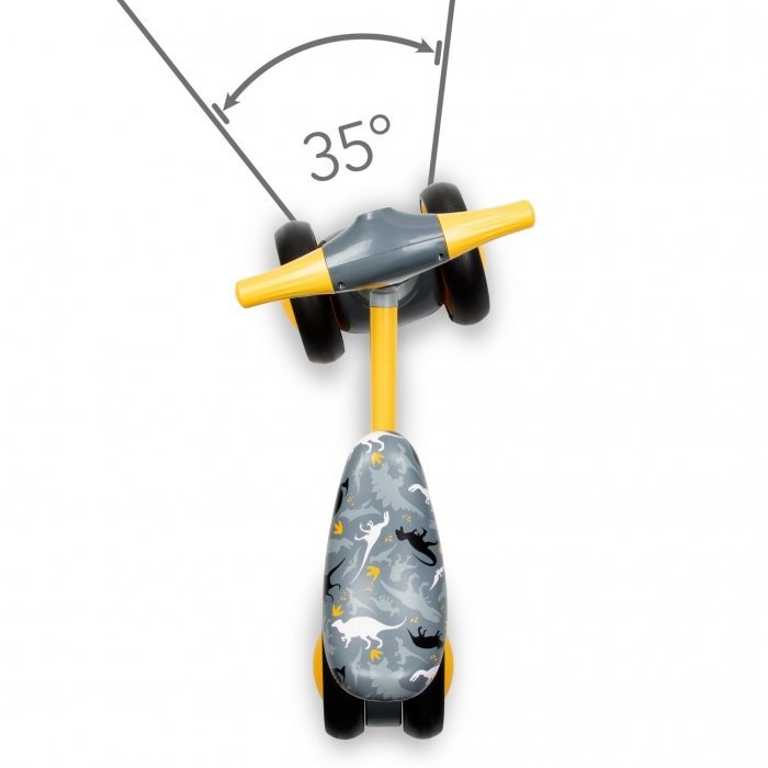 Ride-On pentru copii fara pedale Kidwell Petito Dino, varsta 1-3 ani, greutatea maxima a copilului 20 kg, roti din spuma EVA, sa conturata, moale, din piele ecologica – imaginea 6