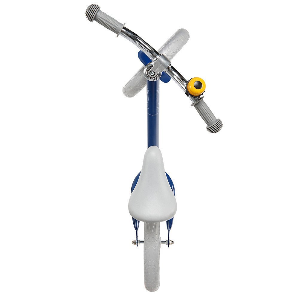 Bicicleta fara pedale Skiddou Nils Denim Bleumarin 12 inch, cadru din aluminiu ultra-usoara, scaun reglabil de la 33 la 39 cm, roti spuma EVA+PU, de la 2 ani, include sonerie pentru bicicleta, volan cu blocare prin rotire – imaginea 4