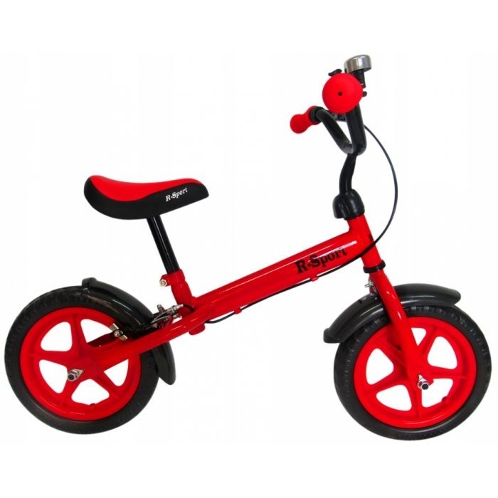Bicicleta copii fara pedale R-Sport R9 rosu 11 inch, scaun moale reglabil pe inaltime 38-45 cm, roti din spuma EVA, frana pe roata din fata, cadru usor din otel, pana la 35 kg, varsta 3-6 ani – imaginea 2