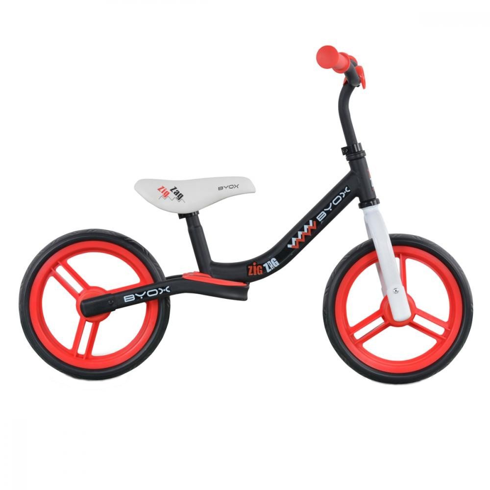 Bicicleta copii fara pedale Byox Zig-Zag Red 12 inch, roti din cauciuc EVA, scaun ajustabil pe inaltime de la 36 cm pana la 45 cm, de la 2 ani pana la greutatea maxima admisa de 20 kg – imaginea 4