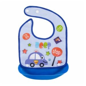 Baveta impermeabila Bocioland cu buzunar detasabil 21x21 cm Car