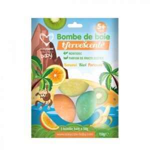 Bombe de baie EASYCARE BABY efervescente copii fructe exotice 3 bucpunga