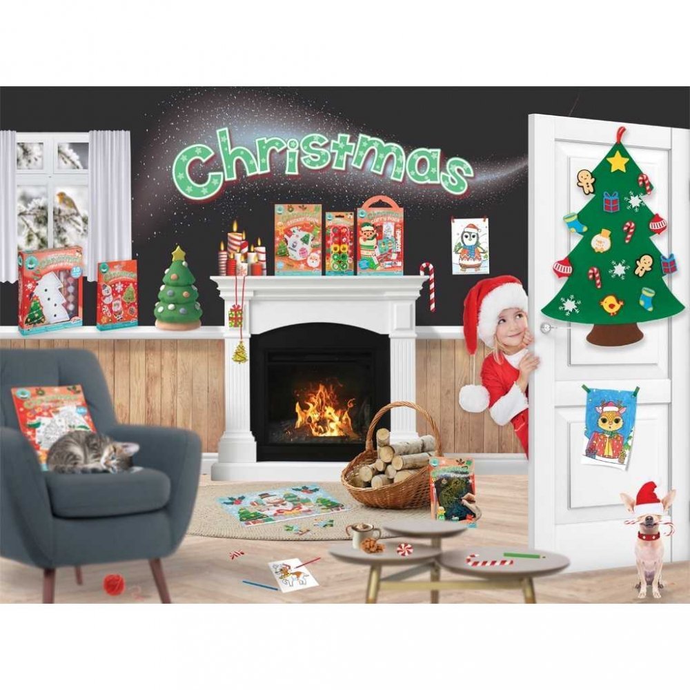 Brad de Craciun din Fetru cu 17 decoratiuni Grafix – imaginea 4