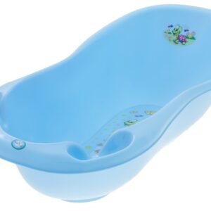 Cadita Tega Baby Happy Turtle 86 cm Albastra cu senzor de temperatura