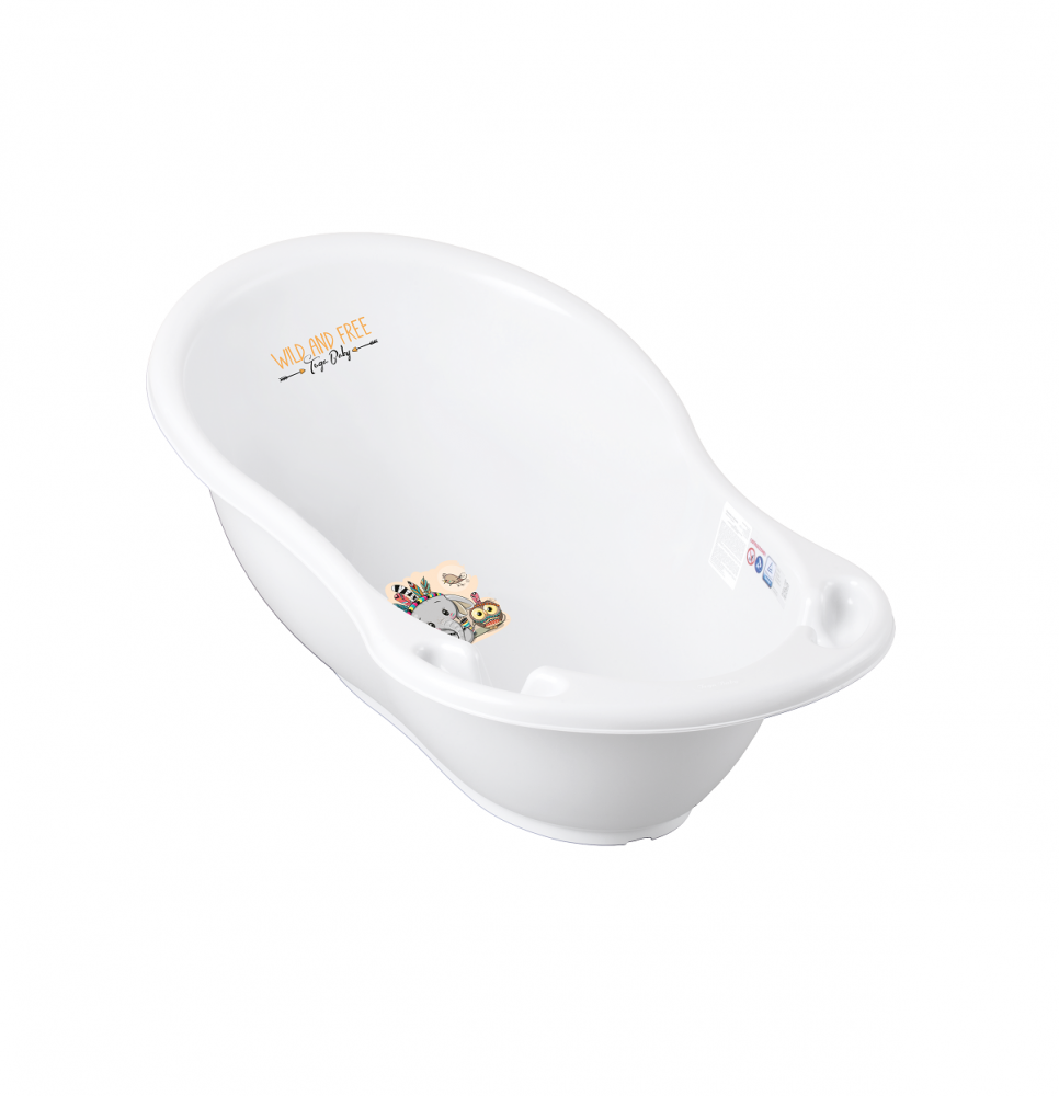 Cadita Tega baby cu senzor de temperatura 86 cm WildFree Elefant