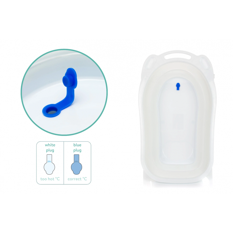Cadita pliabila Fillikid cu termometru White – imaginea 2