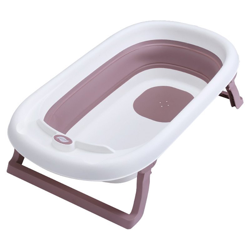 Cadita Little Mom Fold Purple pliabila, cu dop evacuare, picioare cu material antiderapant, margini rotunjite – imaginea 3