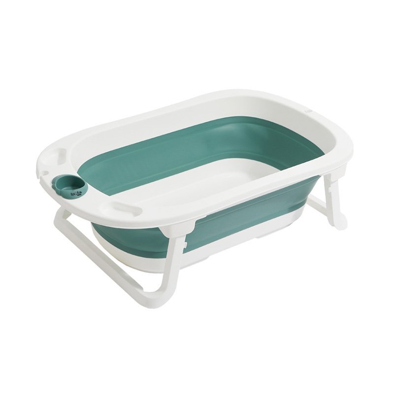 Cadita Little Mom Starfish Green pliabila, margini rotunjite, dop de scurgere, design ergonomic, dimensiuni 80×48.5x21cm – imaginea 6