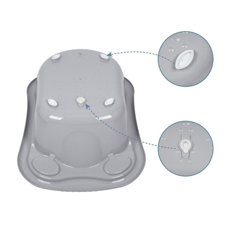 Cadita standard gri cu dop SeviBebe – imaginea 2