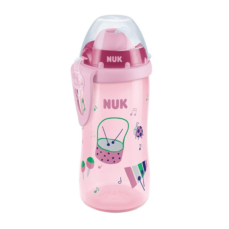 Cana Nuk Flexi 300 ml cu pai moale de la 12 luni roz – imaginea 2