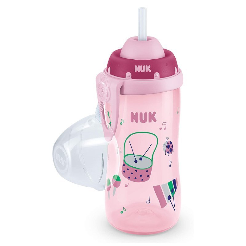 Cana Nuk Flexi 300 ml cu pai moale de la 12 luni roz