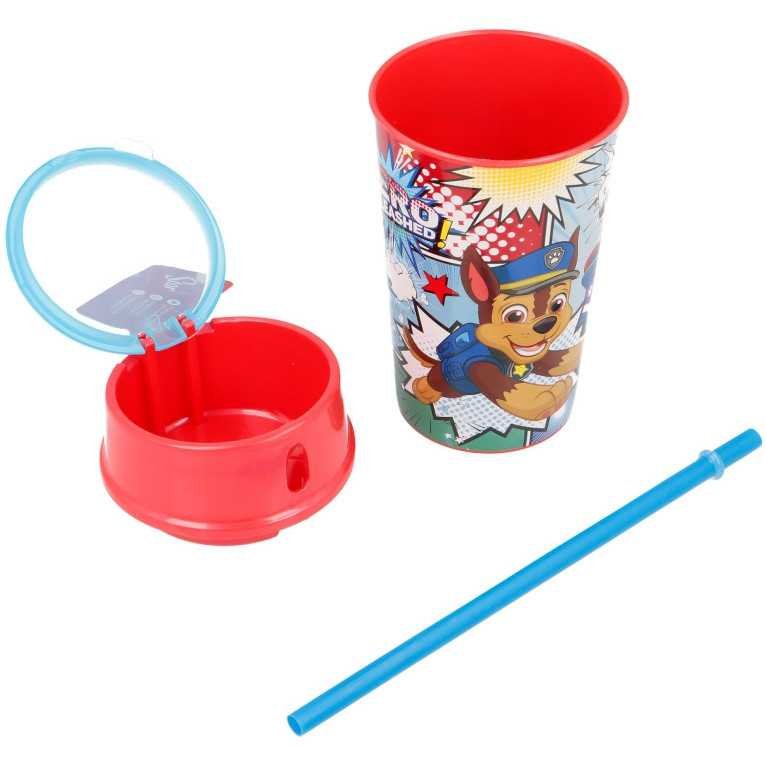 Cana SunCity cu pai capac si compartiment alimente Paw Patrol 400 ml – imaginea 2