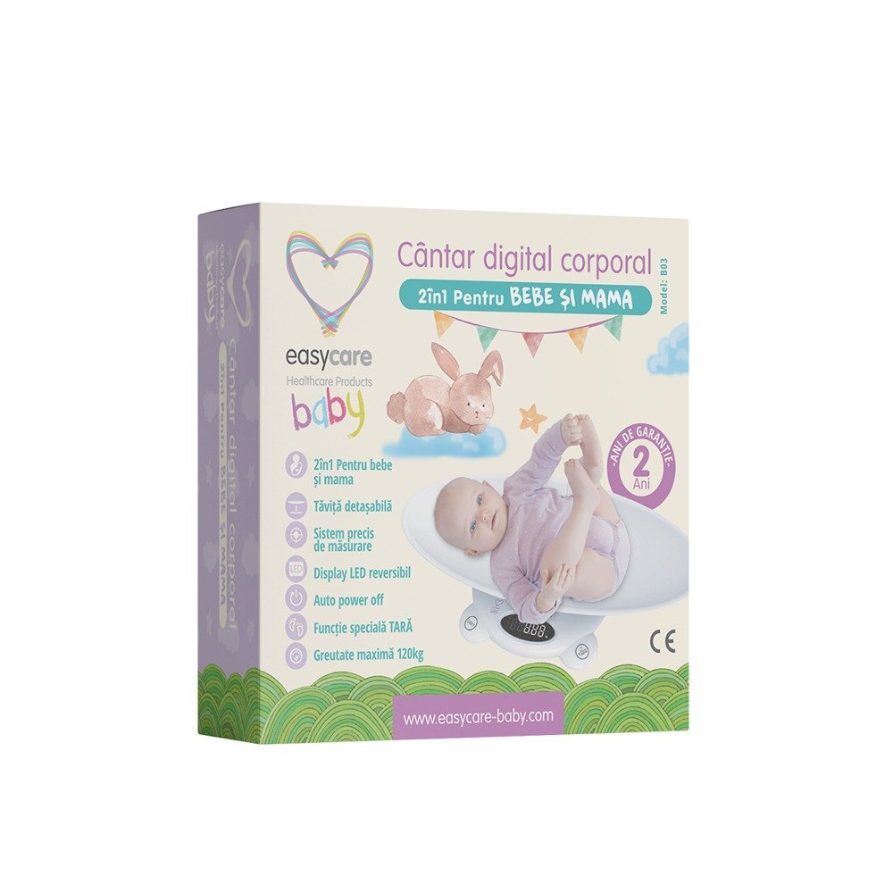 Cantar digital corporal 2in1 Easycare Baby pentru bebe si mama – imaginea 4