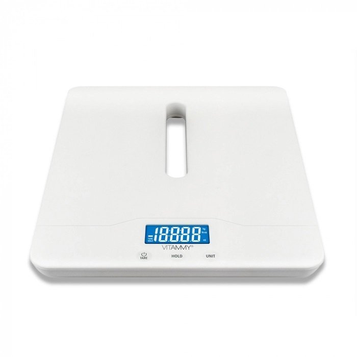 Cantar electronic Vitammy Grow pentru nou-nascuti sugari copii si adulti tava detasabila ecran LCD greutate maxima 100 kg – imaginea 6