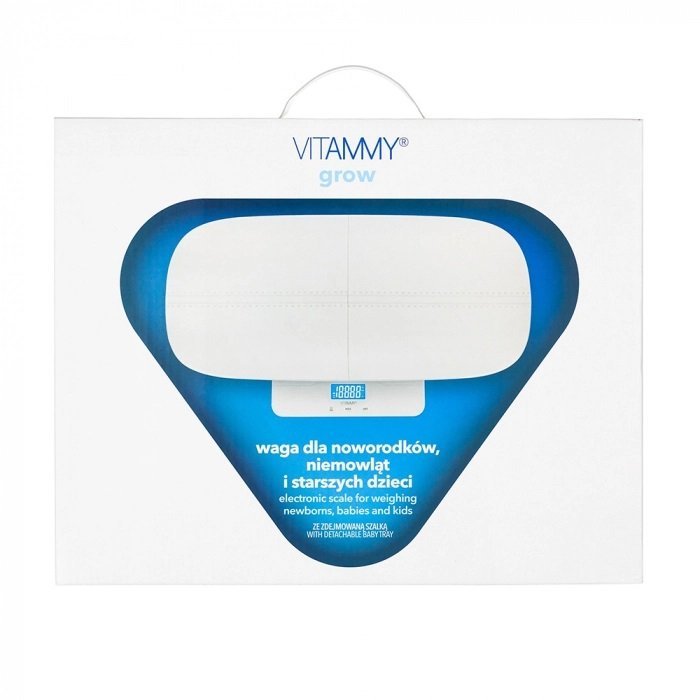 Cantar electronic Vitammy Grow pentru nou-nascuti sugari copii si adulti tava detasabila ecran LCD greutate maxima 100 kg – imaginea 5