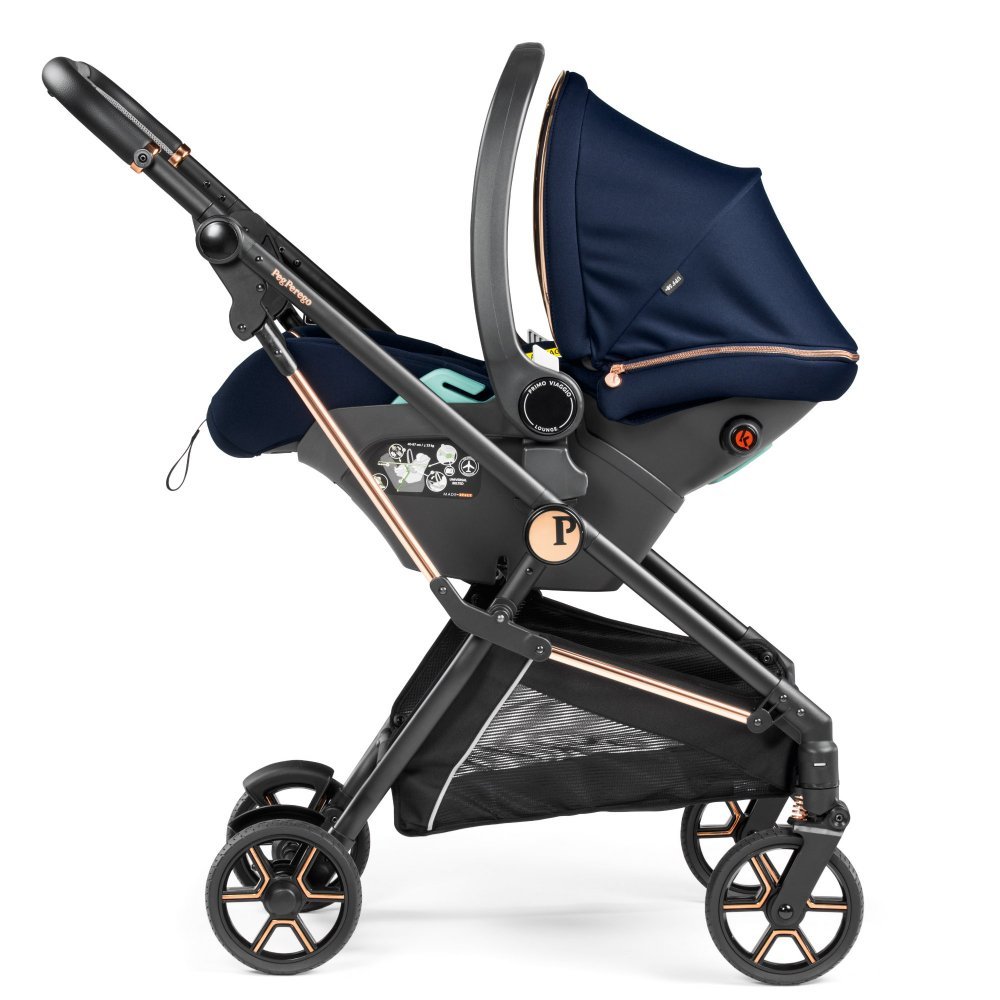 Carucior 3 in 1 Peg Perego Vivace Lounge Pagoda 0 – 22 kg Blue Shine i-Size – imaginea 3
