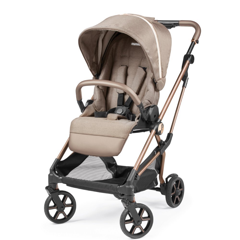 Carucior 3 in 1 Peg Perego Vivace SLK 0 – 22 kg Mon Amour bej roz i-Size – imaginea 4