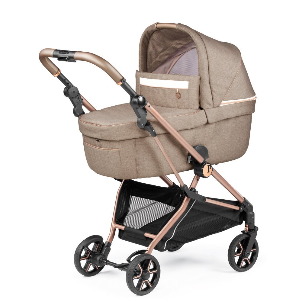 Carucior 3 in 1 Peg Perego Vivace SLK 0 – 22 kg Mon Amour bej roz i-Size – imaginea 5