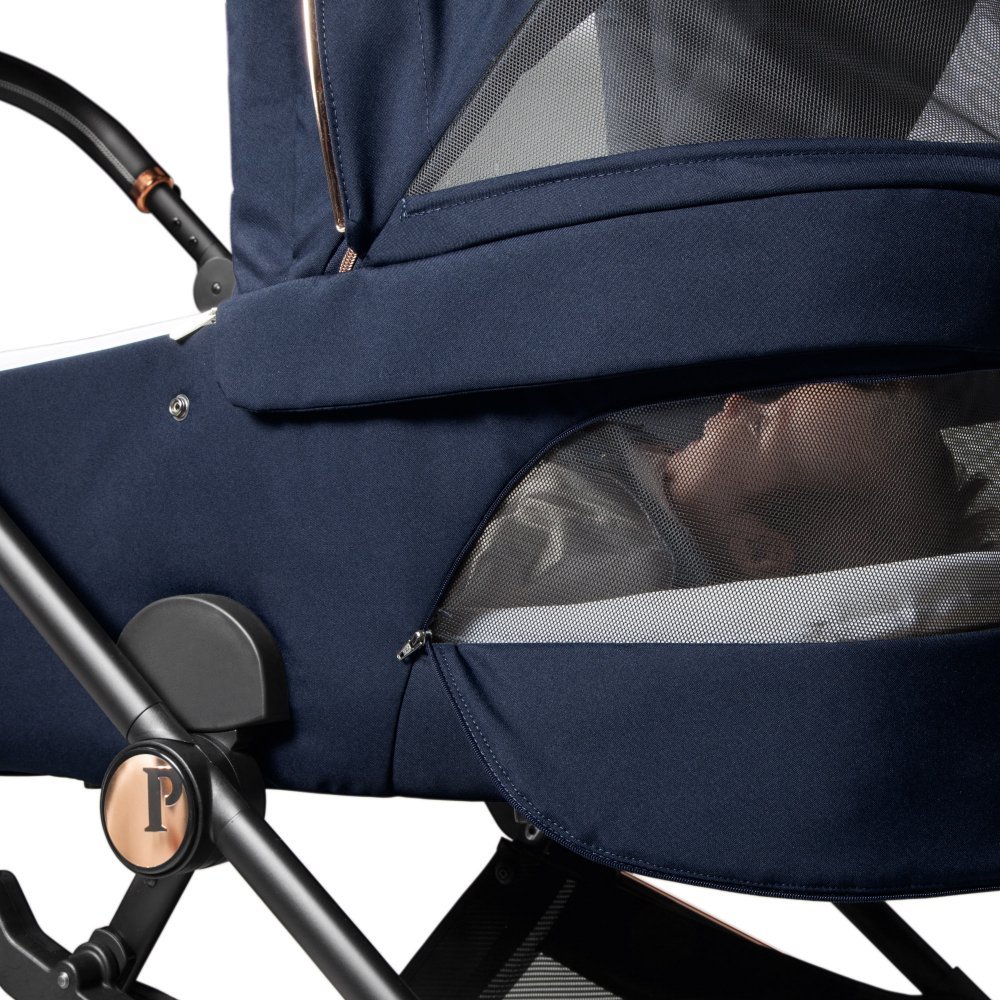 Carucior 3 in 1 Peg Perego Vivace SLK Pagoda 0 – 22 kg Blue Shine i-Size – imaginea 6