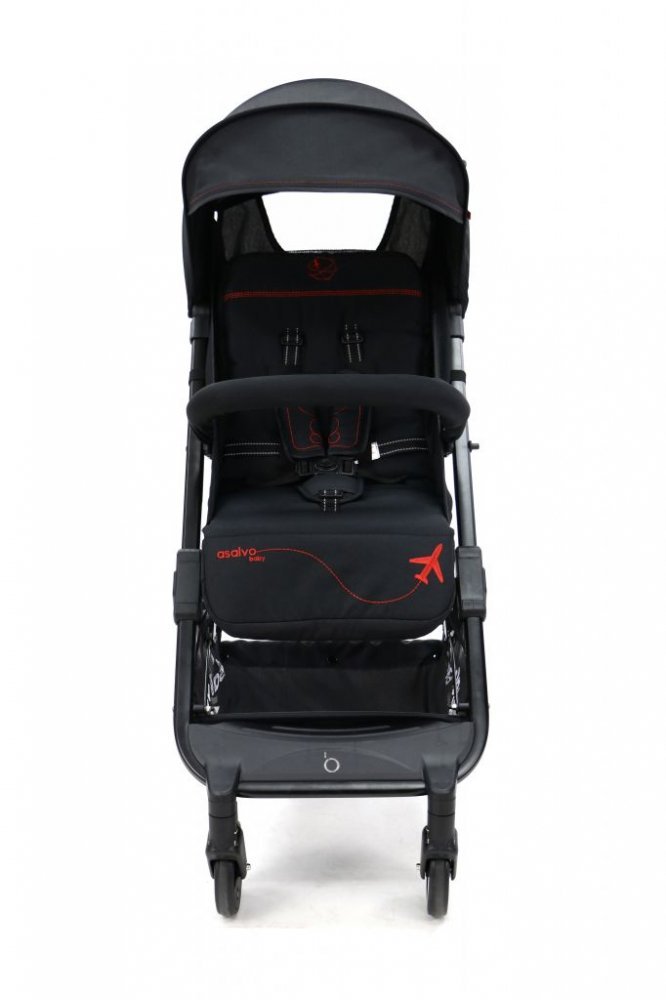 Carucior Asalvo modul Troller transport pe avion negru-rosu – imaginea 7