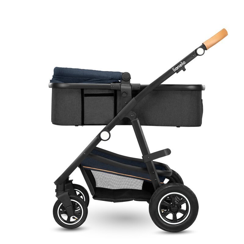 Carucior Lionelo Amber 2 in 1 Cadru aluminiu, Cu landou intarit si salteluta moale, Reversibil, Maner ajustabil, Huse pentru picioare, ploaie, Plasa de tantari, Geanta parinti, Sarcina maxima 22 kg, Standard de siguranta EN18 – imaginea 6